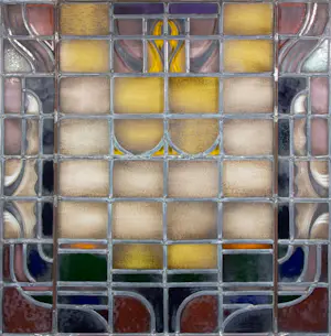 Niet of onleesbaar gesigneerd - Glas in lood, Art Deco ontwerp kopen? Bied vanaf 10!