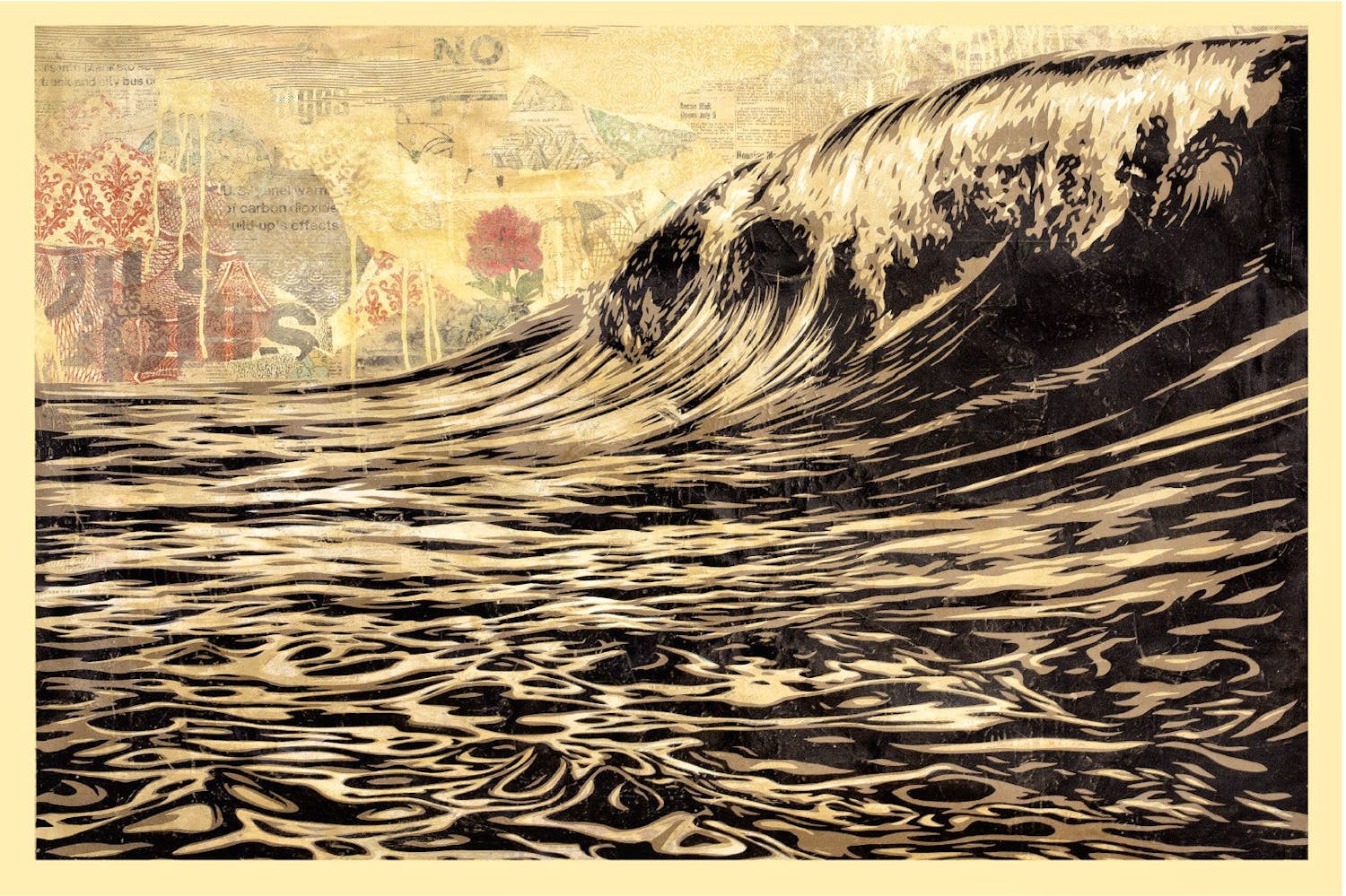 Shepard Fairey - Dark Wave Lithograph kopen? Bied vanaf 10!