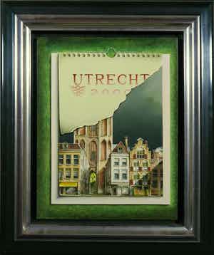 Gerd Wilfert - Olieverf op paneel, Utrecht - Ingelijst verkocht voor € 250!