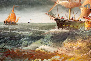 Niet of onleesbaar gesigneerd - 2x Hollandse School Zeelandschappen (XX) kopen? Bied vanaf 1!