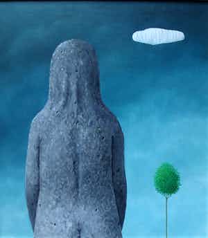 Dolf Zwerver - olieverf op board: de stenen bruid - 1980 verkocht voor € 1450!