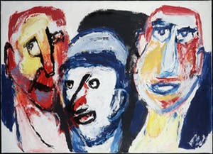 Martin van Wordragen - Olieverf op doek, Vreemde voorbijganger - Ingelijst (Groot) kopen? Bied vanaf 350!