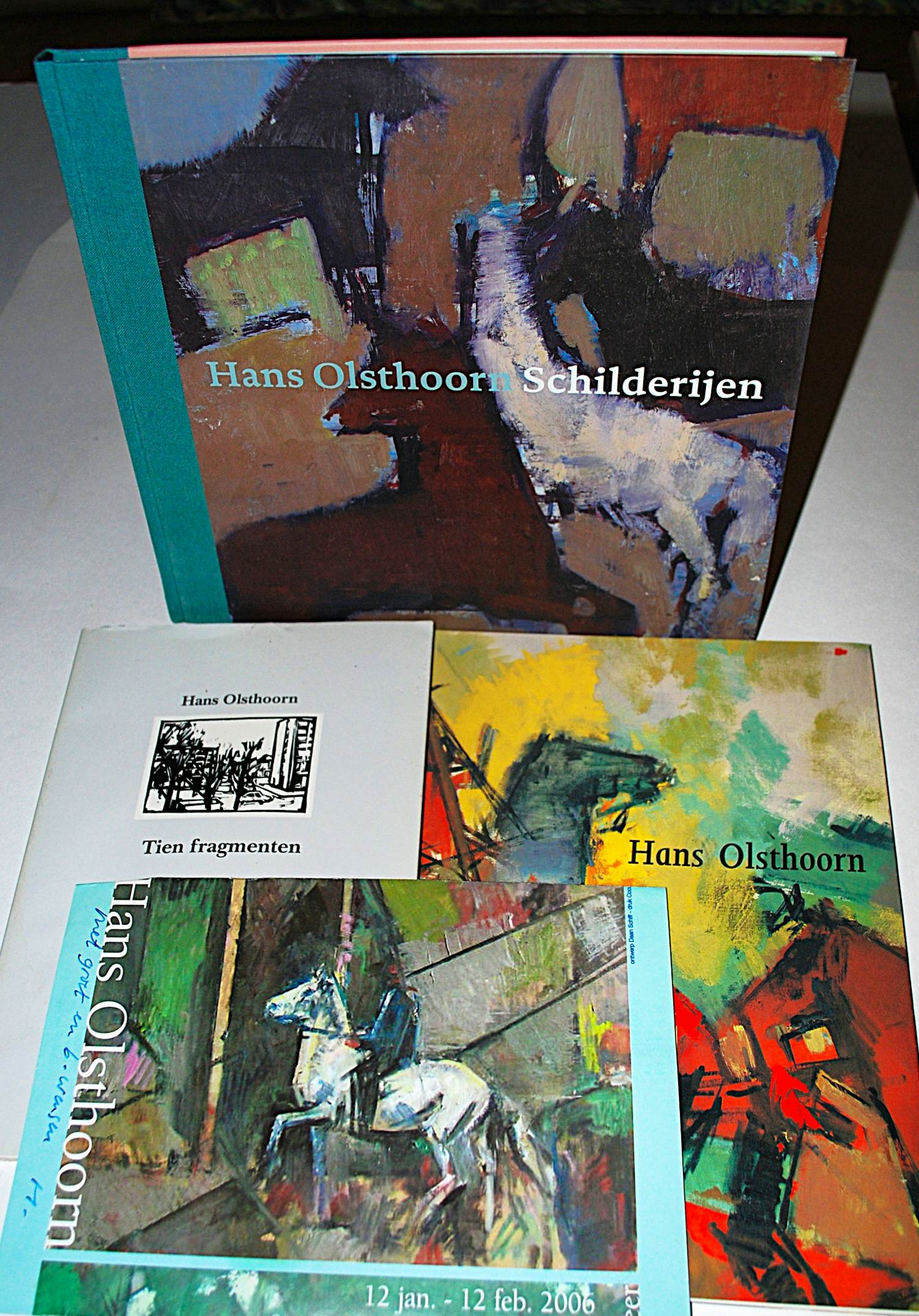 Hans Olsthoorn - 2 boeken, 1 gedichtenbundel (gesigneerd, 292/500) & 1 affiche (gesigneerd) kopen? Bied vanaf 75!