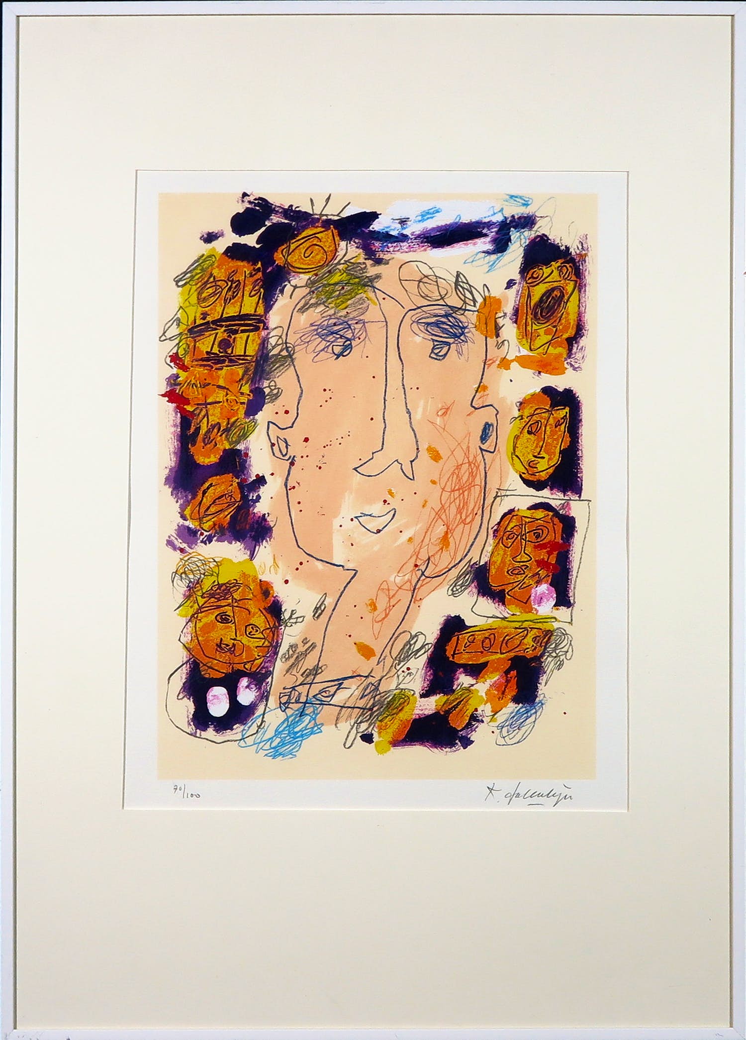 Kees Salentijn - Zeefdruk, Vestidos V - Ingelijst verkocht voor € 50!