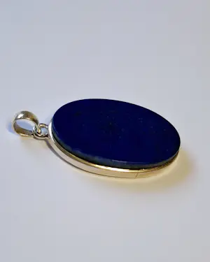 Nieuwe Mooie blauwe lapis lazuli hanger in zilver kopen? Bied vanaf 125!