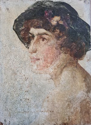 Niet of onleesbaar gesigneerd - Dame met Hoed kopen? Bied vanaf 1!