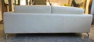 Natuzzi - Crème/Gebroken wit kleurige lederen tweezitsbank kopen? Bied vanaf 100!