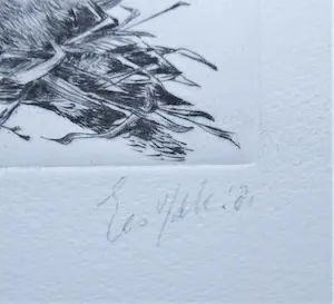 Han van Hagen - 2 etsen: jong eendje & landschap kopen? Bied vanaf 30!