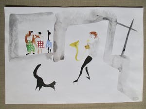Lubou Kostenko - Aquarel kopen? Bied vanaf 35!