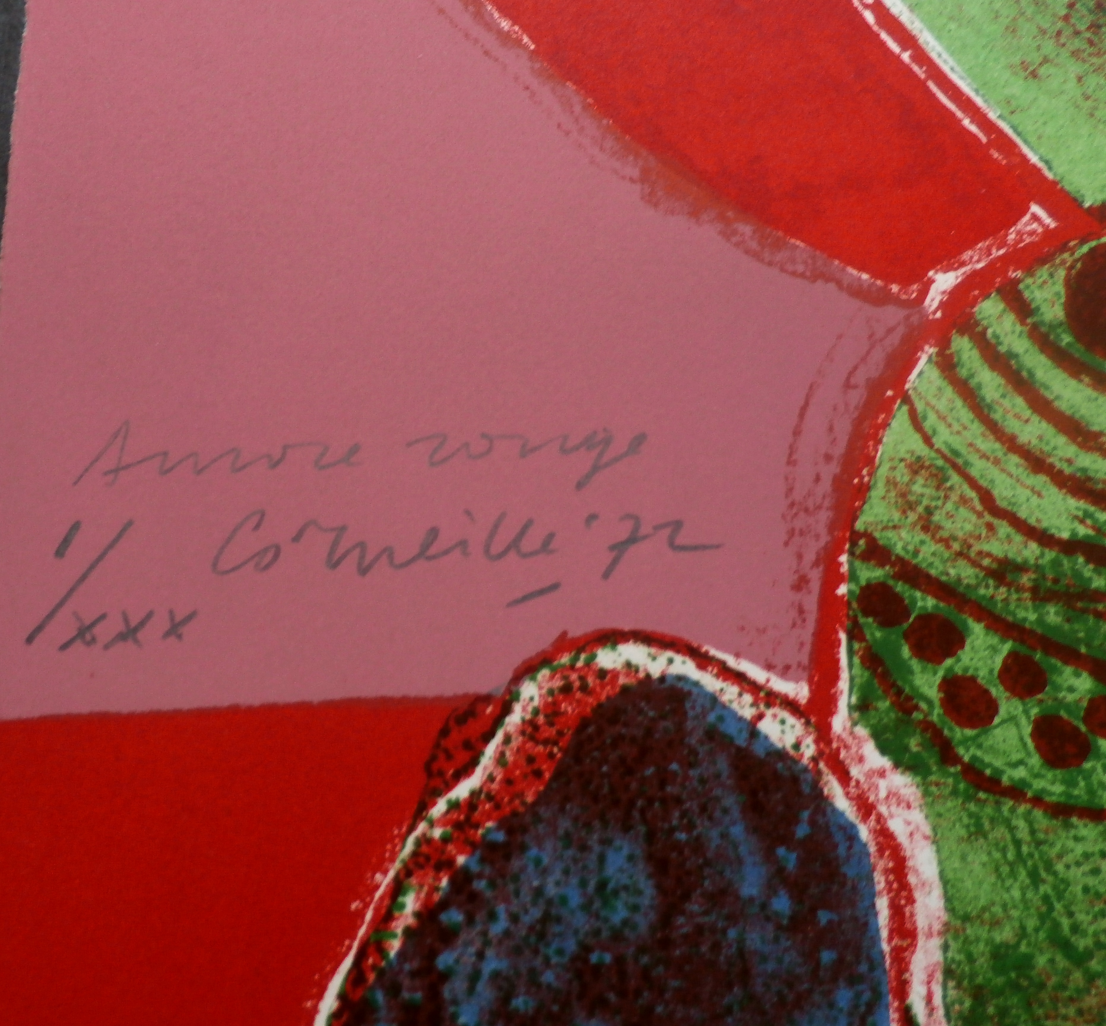 Corneille -  litho: Amore rouge - 1972 kopen? Bied vanaf 350!