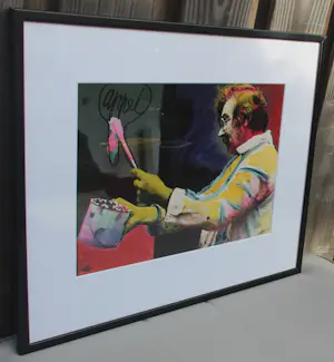 Nico Koster - Unieke Foto: portret van Karel Appel aan het werk (gesigneerd door Appel!!!) kopen? Bied vanaf 199!