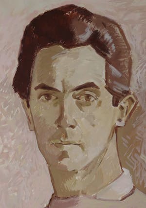 Hessel de Boer - 2 zelfportretten / op voor- en achterzijde kopen? Bied vanaf 75!