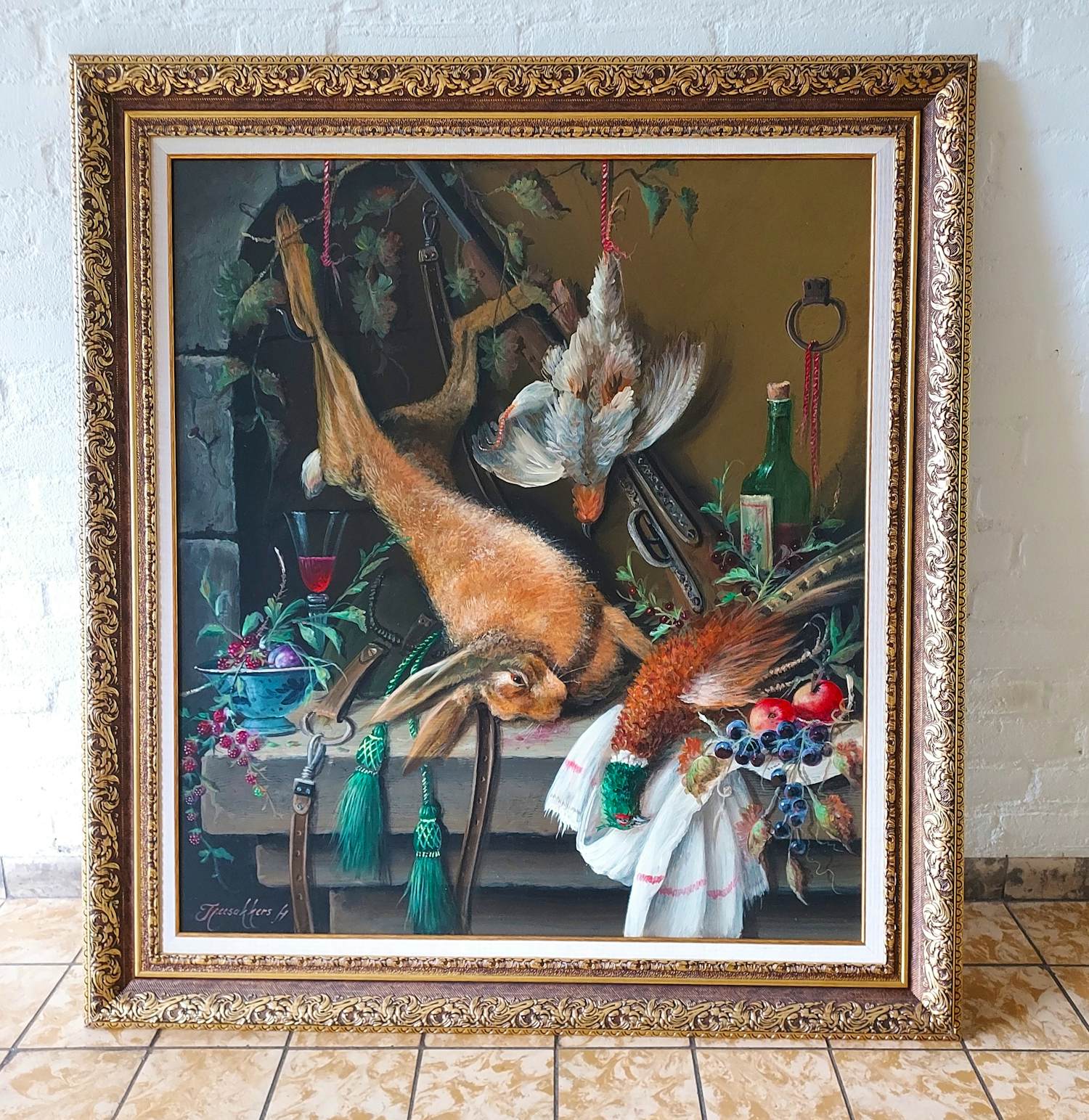 Thomas Heesakkers - Groot pronk/jacht stilleven kopen? Bied vanaf 395!