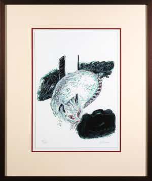 Roger Raveel - Zeefdruk uit Felix Vulgaris - Ingelijst verkocht voor € 1!