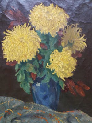 Ad Blok van der Velden - Stilleven met Chrysanten. kopen? Bied vanaf 350!