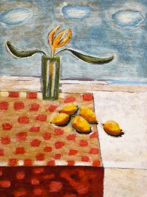 Lita van Engelenhoven - Tafel met Citroenen - Zeefdruk kopen? Bied vanaf 25!