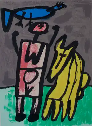 Buy Corneille - Ingelijste zeefdruk: Trois images d'un été - 1992? Bid from 225!