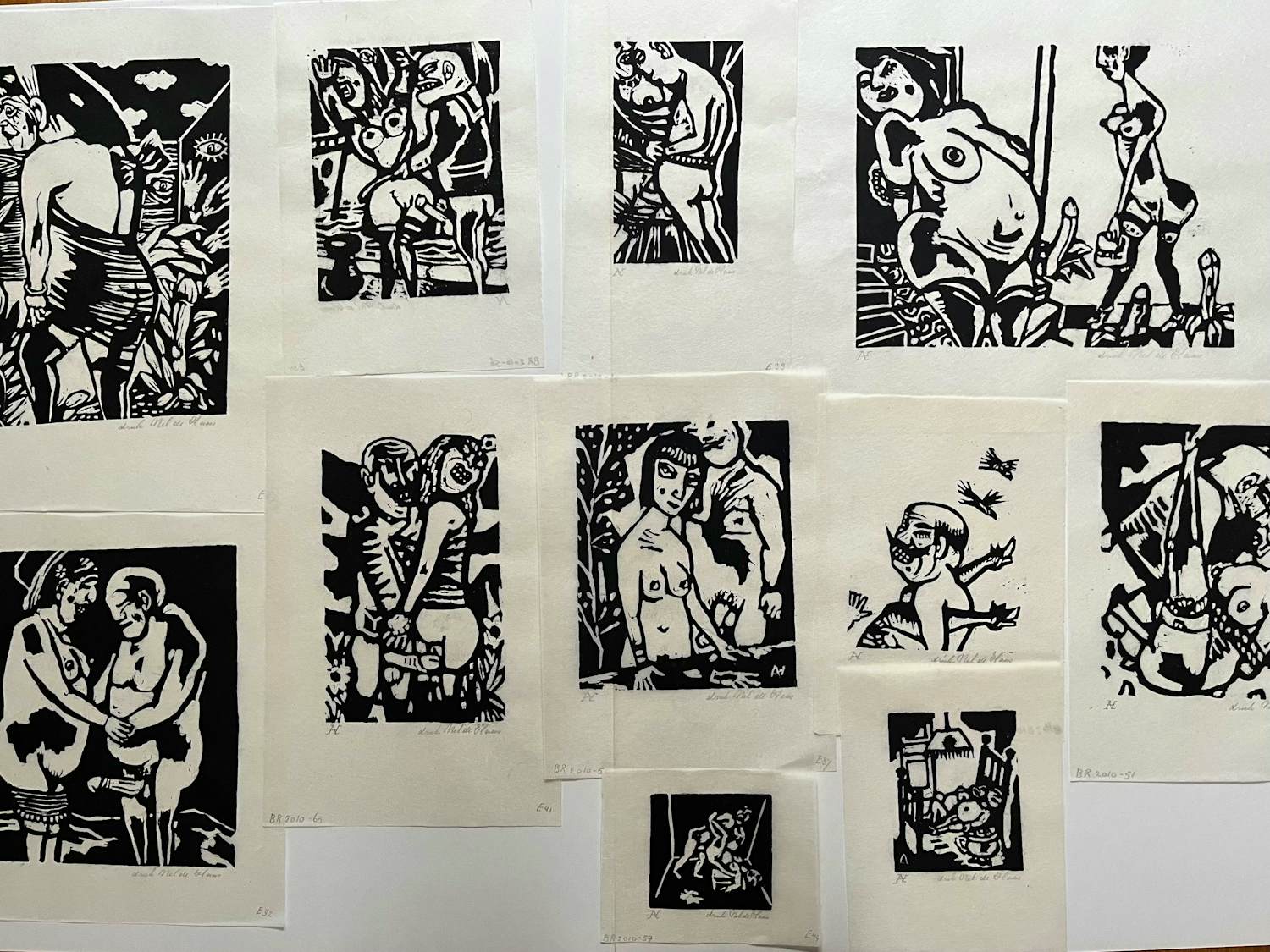 Aad de Haas - 11 stuks erotische linodrukken. kopen? Bied vanaf 250!