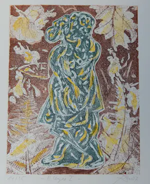 Buy Andreas Dress - Elegie 1 - Radierung mit Unikatcharakter, von Hand aquarelliert 2007? Bid from 50!