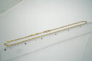 38 - Exclusief "Eurocatene Arezzo Italy" 18 Krt massief gouden "Scroll" collier kopen? Bied vanaf 1300!