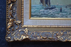 Niet of onleesbaar gesigneerd - Zeezicht - Olieverf op paneel kopen? Bied vanaf 10!