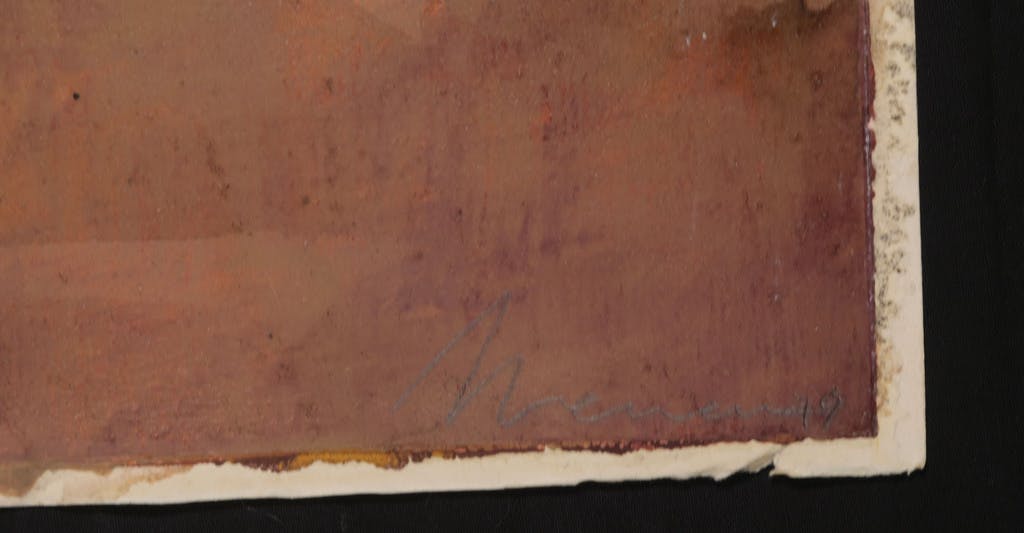 Manuel Menan - Manuel Menan: Gemengde techniek op papier, Vogel kopen? Bied vanaf 60!