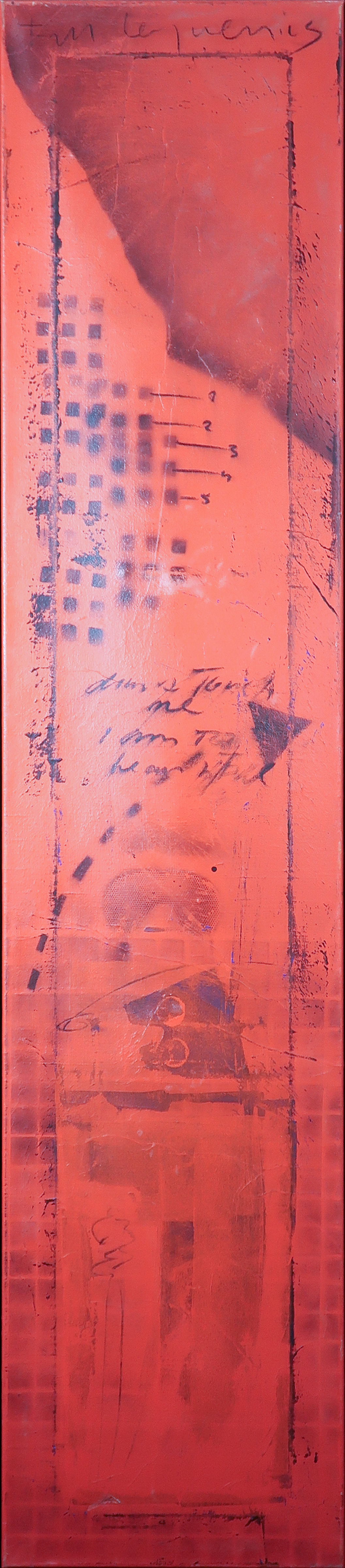 Frank Lengvenius - Acryl op doek, Red for Me - Ingelijst (Zeer groot) kopen? Bied vanaf 100!