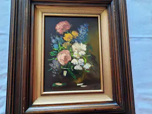 Harrij van Dongen - Ölgemälde auf Holz Blumenmotiv kaufen? Bieten Sie von 90!