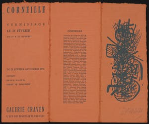 Corneille - Zeldzame vroege uitnodiging met zwart reliëfdruk, met de hand gesigneerd kopen? Bied vanaf 1!