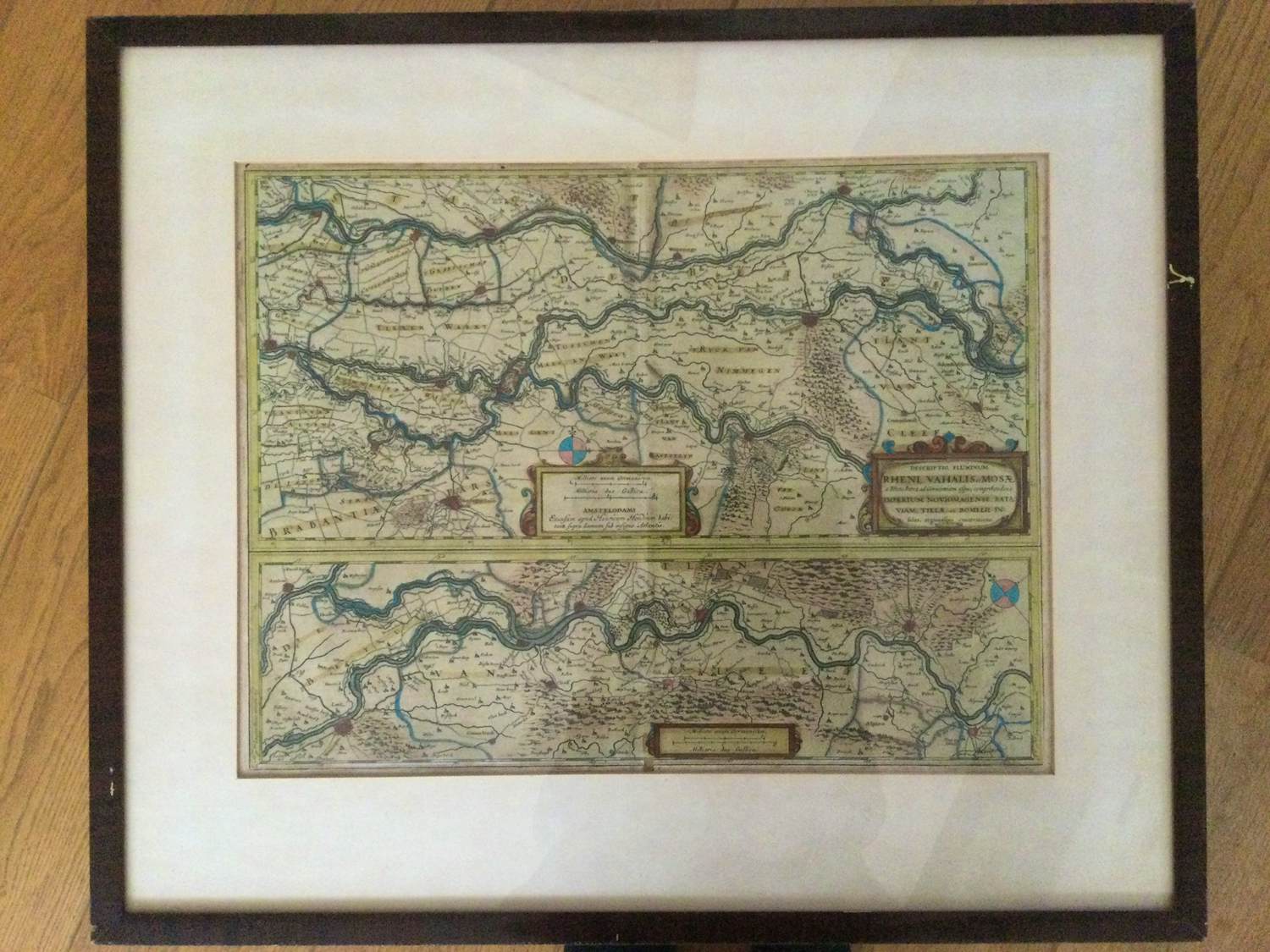 Hendrik Hondius - Kopergravure Rijn, Maas en Waal kopen? Bied vanaf 170!