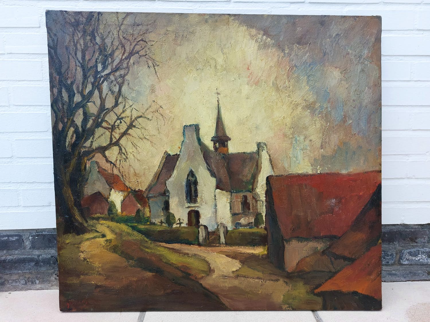 Jacques Maes - Kerkje Kerk Kapel te Vlassenbroek ( Dendermonde ) verkocht voor € 245!