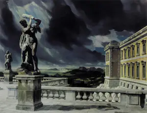 AcheterCarel Willink - Ingelijste zeefdruk: "Terras with Hercules"? Enchérissez de 350!