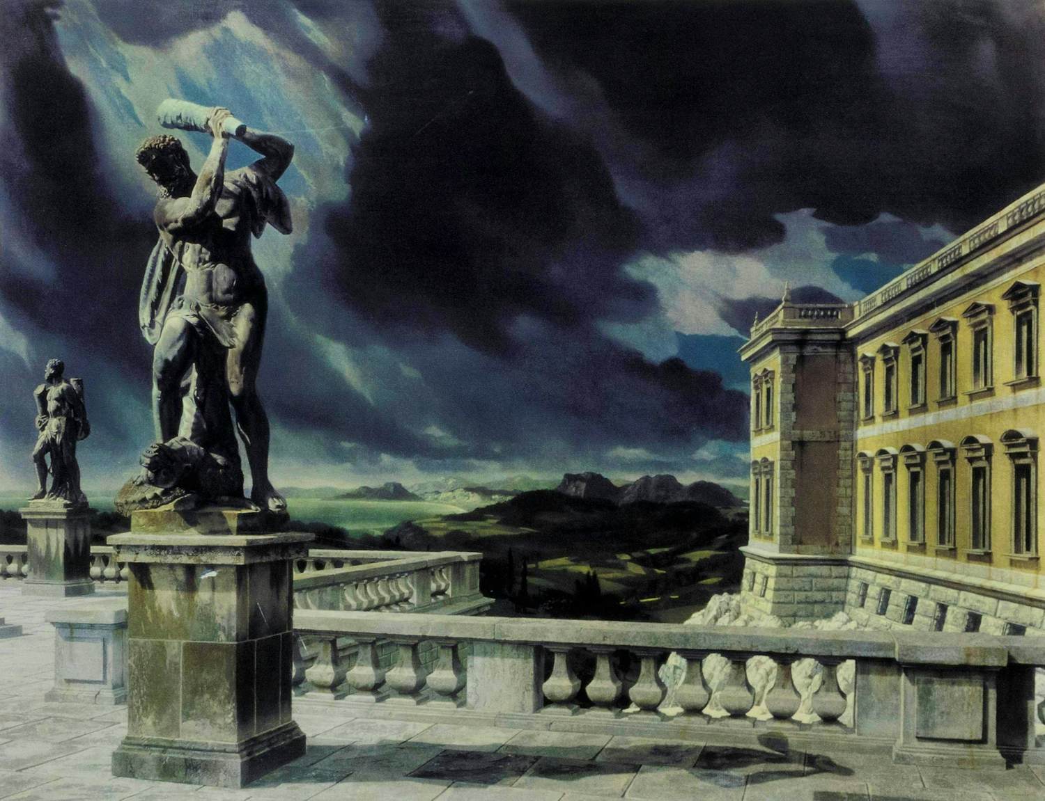 Carel Willink - Ingelijste zeefdruk: "Terras with Hercules" kopen? Bied vanaf 350!