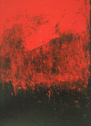 John Foppen - Symphony In Red Plus......#K03.XL. GROOT. kopen? Bied vanaf 165!