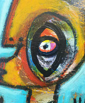 Henk Vierveijzer - Olieverf 'Sun' - Ingelijst kopen? Bied vanaf 245!