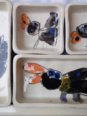 Niet of onleesbaar gesigneerd - Set van 5 schalen. kopen? Bied vanaf 10!