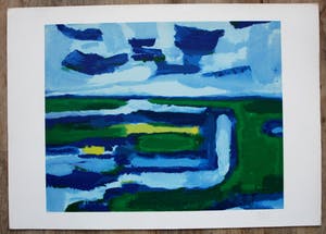 Gerrit Benner - zeefdruk: landschap: 1982 kopen? Bied vanaf 3500!