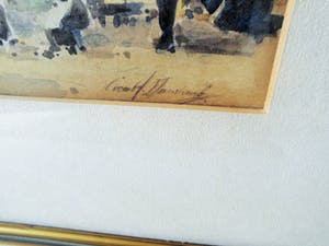 George Henry Downing - Aquarel - Bloemenmarkt in Londen kopen? Bied vanaf 30!