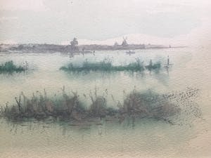 Niet of onleesbaar gesigneerd - Veenplas kopen? Bied vanaf 1!