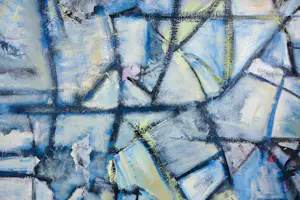 Angelos Tassopoulos - Olieverf op doek, Abstracte compositie - Zeer groot kopen? Bied vanaf 700!