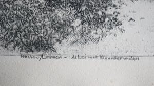 Gerrit Slavenburg - Heiloo/Limmen, de Lei met Noordermolen - ets kopen? Bied vanaf 45!