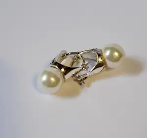 Prachtig zilveren bescheiden  oorbelletjes met  parel kopen? Bied vanaf 35!