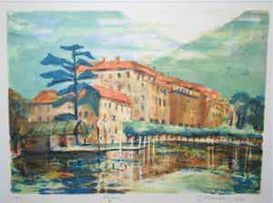 Jeroen Hermkens - litho - Lugano - e.a. - 1999 - plus 2 kunstboeken verkocht voor € 75!