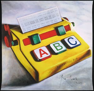 Rob Scholte - Zeefdruk, Typewriter kopen? Bied vanaf 1!