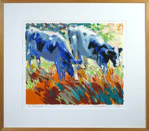 Hans Buenk - Zeefdruk, Springtime I - ingelijst verkocht voor € 40!