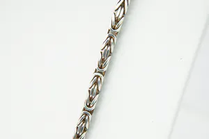 Massief 2e gehalte (925/1000) zilveren "Konings" ketting - 50cm lengte - zgan! kopen? Bied vanaf 50!