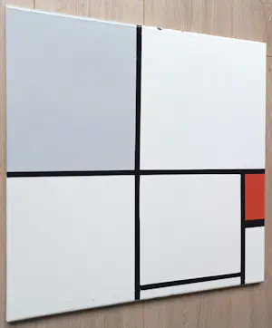 Piet Mondriaan - Composition C, with Gray and Red, emaille op metaal (unica) kopen? Bied vanaf 395!
