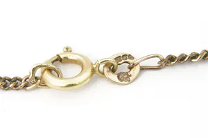 Opvallend 9krt Halssierraad met bloedkoralen "druppels" kopen? Bied vanaf 120!