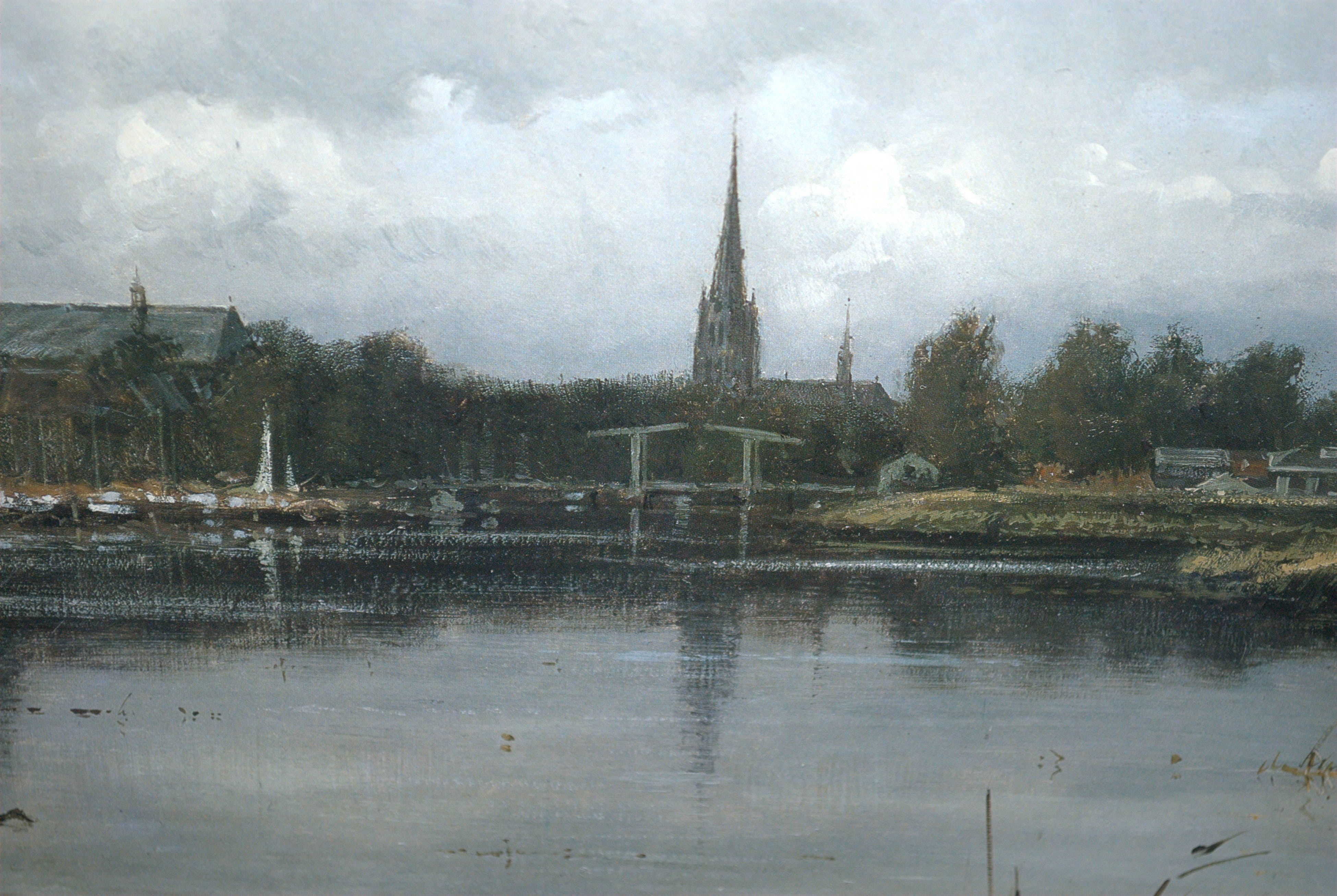 Hans van Moerkerken - Weesp, de Vecht - handgesigneerde litho oplage 400 kopen? Bied vanaf 60!