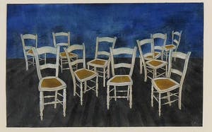 Theo Bitter - Gouache, Stoelen - Ingelijst kopen? Bied vanaf 100!